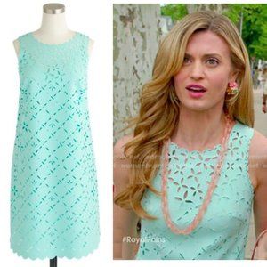 J CREW Laser Cut eyelet shift dress #B8789